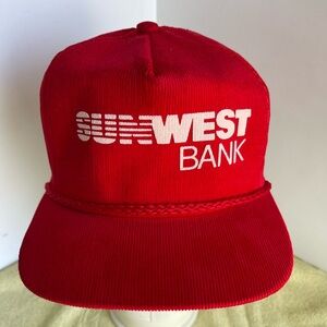 SUNWEST bank  corduroy hat.                                                 H055